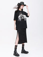 MUKTANK×CUUDICLAB 新作合わせやすいカジュアルプリントTシャツ