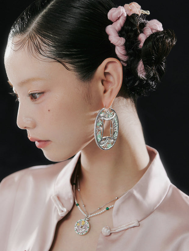 MUKTANK X GEL E LUA  Earrings ドラゴンコインステートメントピアス