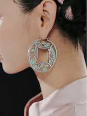 MUKTANK X GEL E LUA  Earrings ドラゴンコインステートメントピアス