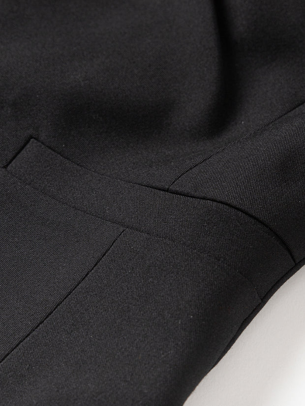 MUKZIN ブラックショート丈半袖新品オリジナルコート-新武旦