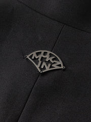 MUKZIN ブラックショート丈半袖新品オリジナルコート-新武旦
