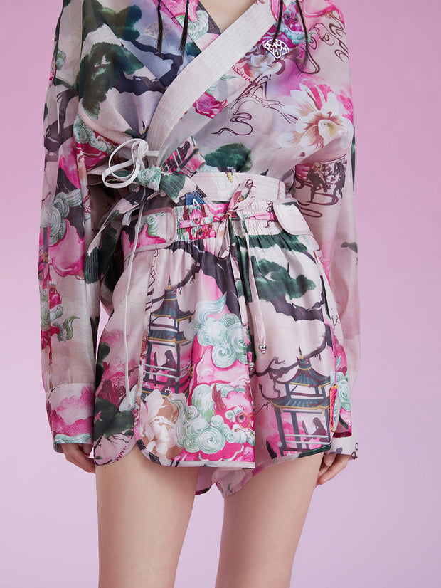 MUKZIN 新品プリント女性ファッション日焼け止めコート-新武旦