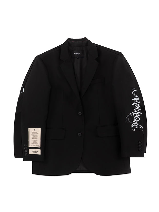 MUKTANK×ARDENCODE W ワイドショルダールーズブレンドブレザースーツ　