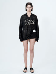 MUKTANK×MODULER パール刺繍ヘビーディテールポロシャツ