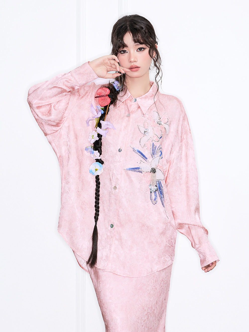 mukzin ワンピース　ピンク MUKZIN 店舗ー女性のためのデザイナーファッション服のブランド