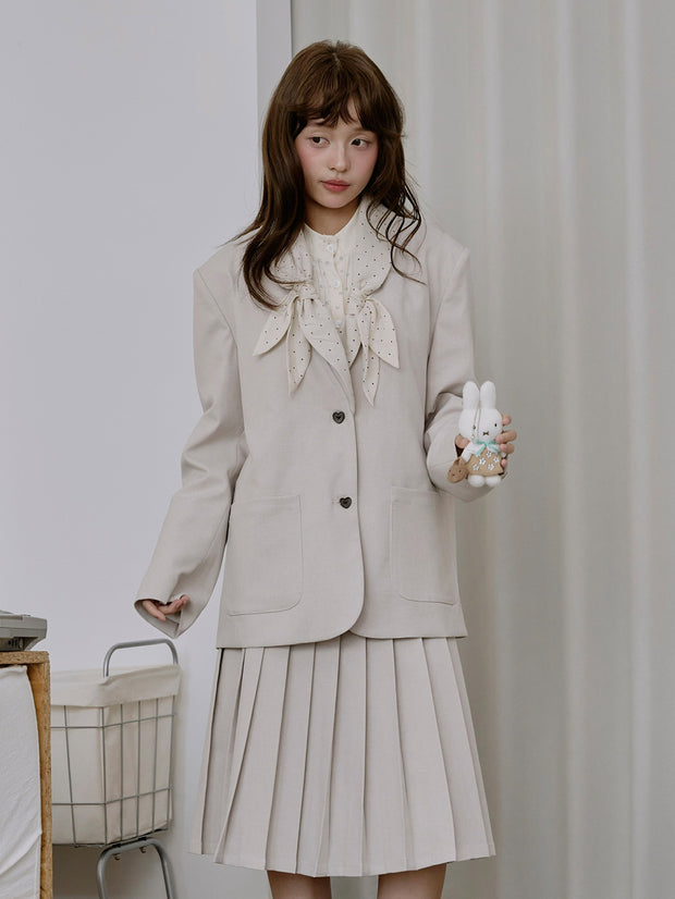 MUKTANK×LOUMUTAKU 水玉ボウカラーセット（ミディスカート付き）