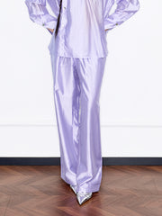 MUKZIN「 カプセルシリーズ 」薄紫色ゴム締めウエストカジュアルパンツ