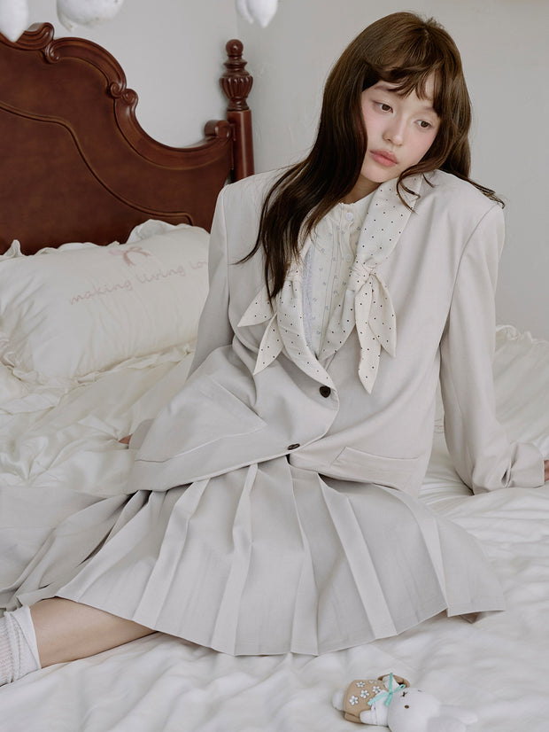 MUKTANK×LOUMUTAKU 水玉ボウカラーセット（ミディスカート付き）