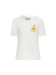 MUKZIN「 カプセルシリーズ 」立体フルーツ柄 コットンカジュアル使いやすい半袖 T シャツ