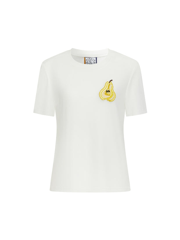 MUKZIN「 カプセルシリーズ 」立体フルーツ柄 コットンカジュアル使いやすい半袖 T シャツ