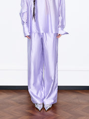 MUKZIN「 カプセルシリーズ 」薄紫色ゴム締めウエストカジュアルパンツ