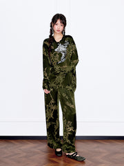 MUKZIN「 カプセルシリーズ 」ヴィンテージルーズロングスリーブ中国風シャツ