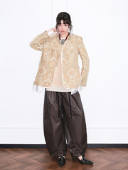 MUKZIN「雲瑤の境地」レトロジャコードバロックカラーブロックスーツジャケット