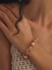 MUKTANK×SUN HUNTER“浮光（ふこう）”サンストーンクリスタルブレスレット