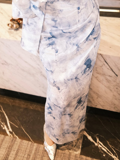 MUKZIN「 カプセルシリーズ 」水墨染め新中式ハーフスカート