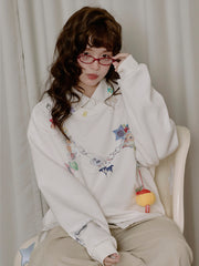 MUKTANK×LOUMUTAKU Y2K フォークチェーンキャミソールスウェットシャツ