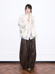 MUKZIN「雲瑤の境地」レトロスパンコールビーズタッセルベスト