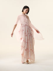 MUKTANK×LOUMUTAKU ハルターネックの花瓶の輪郭をしたワンピース