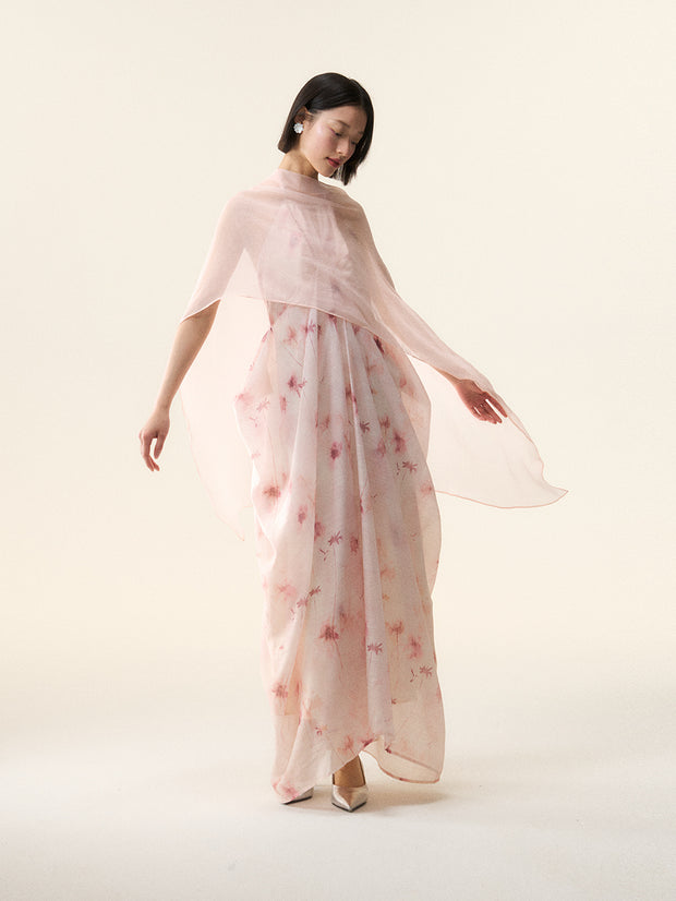 MUKTANK×LOUMUTAKU ハルターネックの花瓶の輪郭をしたワンピース