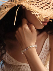 MUKTANK×SUN HUNTER“浮光（ふこう）”穀雨真珠水晶ブレスレット