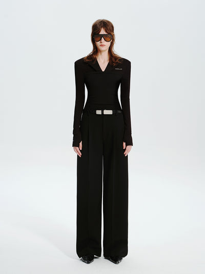 MUKTANK×MODULER 「紙人間」ニット混紡スリムフィットブレザー