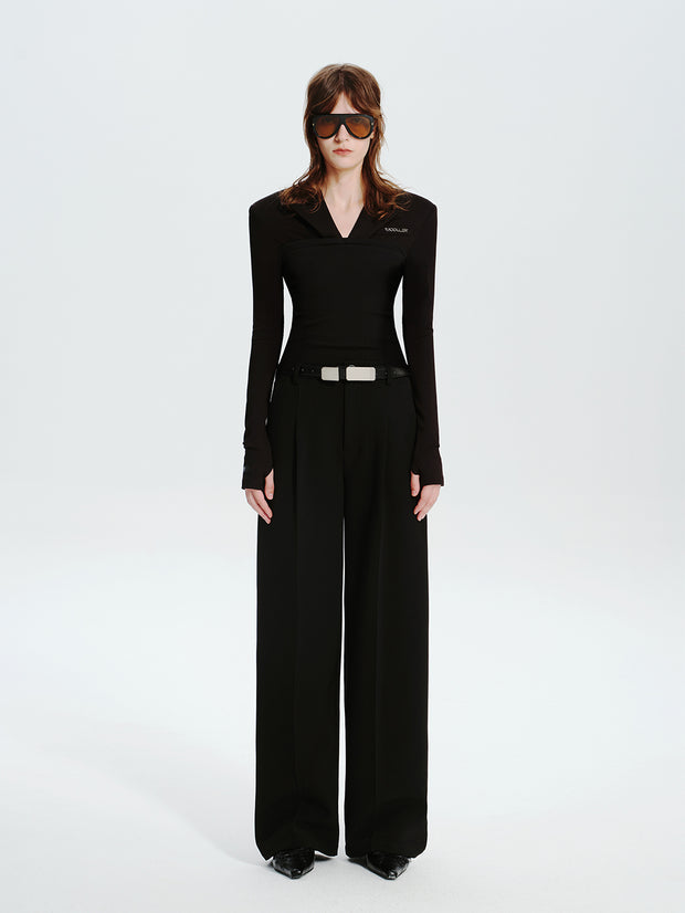 MUKTANK×MODULER 「紙人間」ニット混紡スリムフィットブレザー