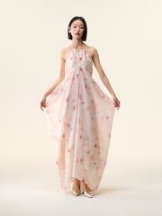 MUKTANK×LOUMUTAKU ハルターネックの花瓶の輪郭をしたワンピース