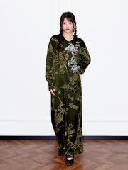 MUKZIN「 カプセルシリーズ 」ヴィンテージルーズロングスリーブ中国風シャツ