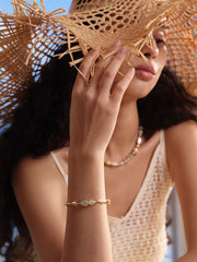 MUKTANK×SUN HUNTER“浮光（ふこう）”柔らかい光の敷物クリスタルブレスレット