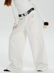 MUKTANK×MODULER ウエスト拼接ヘビーデコルーズジーンズ