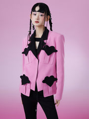MUKZIN ピンク配色ファッションオリジナルスーツ-不羨仙