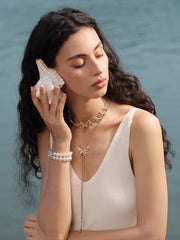 MUKTANK×SUN HUNTER “羽化（うか）”レース蝶プルアウトネックレス