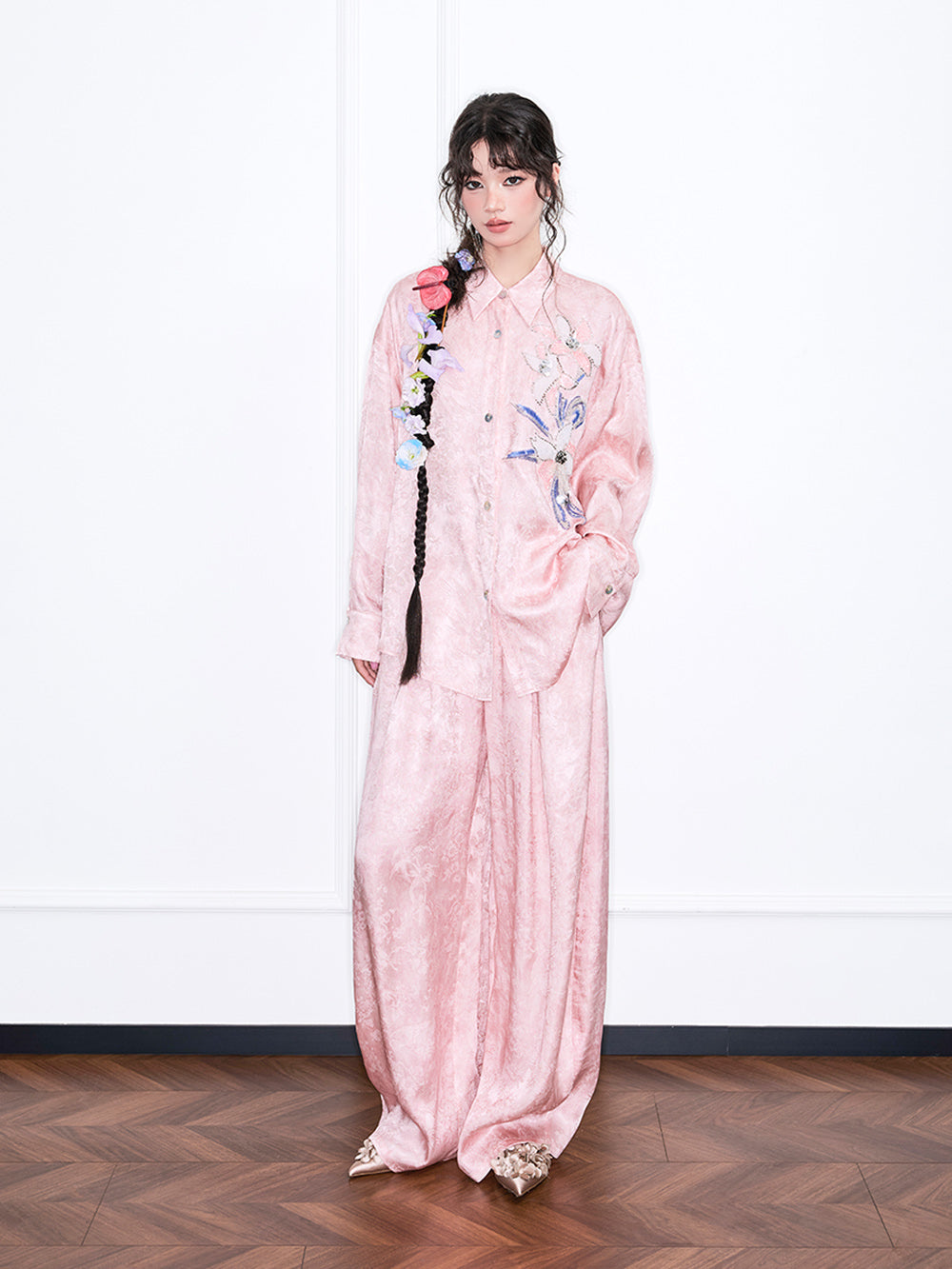 mukzin ワンピース　ピンク MUKZIN 店舗ー女性のためのデザイナーファッション服のブランド