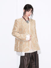 MUKZIN「雲瑤の境地」レトロジャコードバロックカラーブロックスーツジャケット