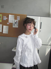 MUKTANK×LOUMUTAKU リベットフラワードールカラーシャツ