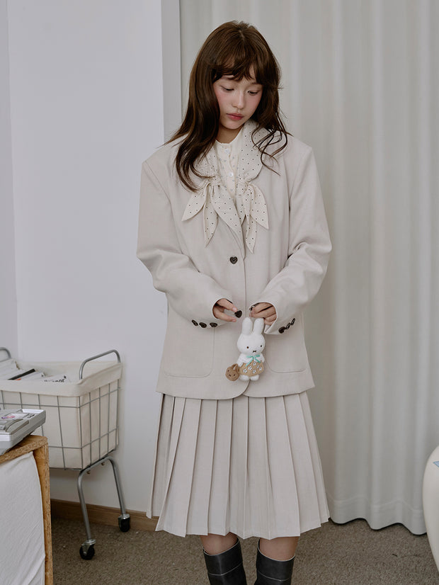 MUKTANK×LOUMUTAKU 水玉ボウカラーセット（ミディスカート付き）