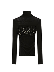 MUKTANK×MODULER テンセルウールパールハイネックトップス