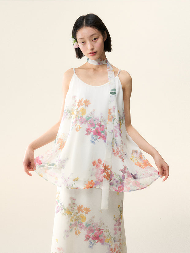 MUKTANK×LOUMUTAKU 淡色の花の群生のセットアップ - アッパーウェア