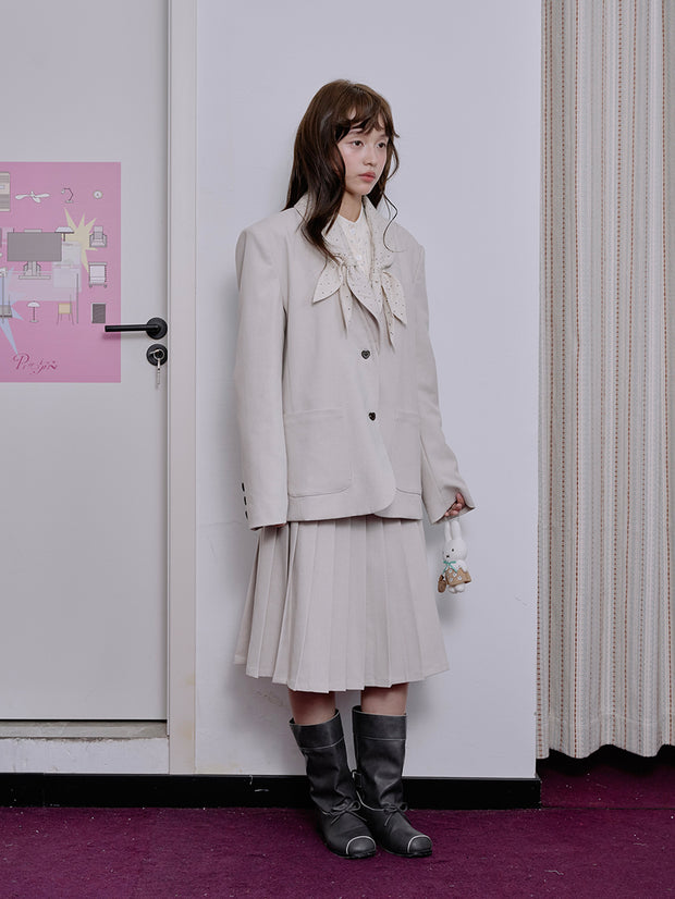 MUKTANK×LOUMUTAKU 水玉ボウカラーセット（ミディスカート付き）