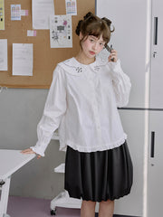 MUKTANK×LOUMUTAKU リベットフラワードールカラーシャツ