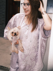 MUKZIN「 カプセルシリーズ 」伝統的な中国刺繍セットのトップス