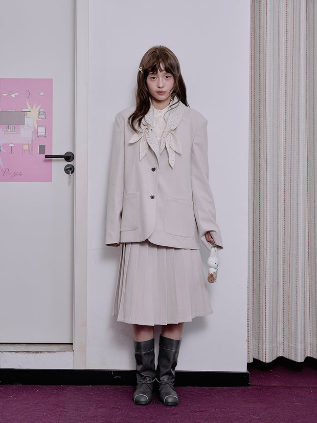 MUKTANK×LOUMUTAKU 水玉ボウカラーセット（ミディスカート付き）