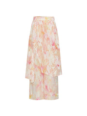 MUKZIN「 カプセルシリーズ 」国風キラキラ刺繍トップス × ハーフスカート