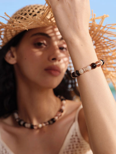 MUKTANK×SUN HUNTER“浮光（ふこう）”黒曜石ネックレス