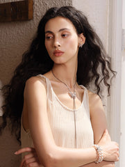 MUKTANK×SUN HUNTER “羽化（うか）”レース蝶プルアウトネックレス