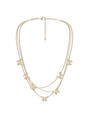 MUKTANK×SUN HUNTER “羽化（うか）”三層レース蝶ネックレス