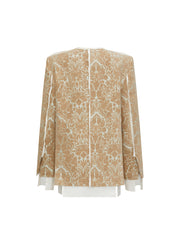 MUKZIN「雲瑤の境地」レトロジャコードバロックカラーブロックスーツジャケット