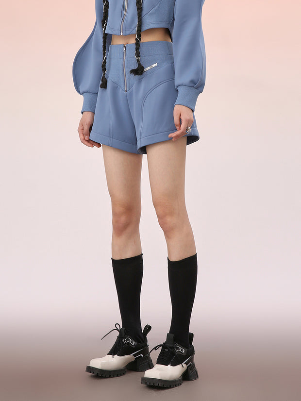 MUKZIN【予約販売 9月10日から発送】ブルー気質いいシンプルルーズファッションショートパンツ-宇宙の落書き