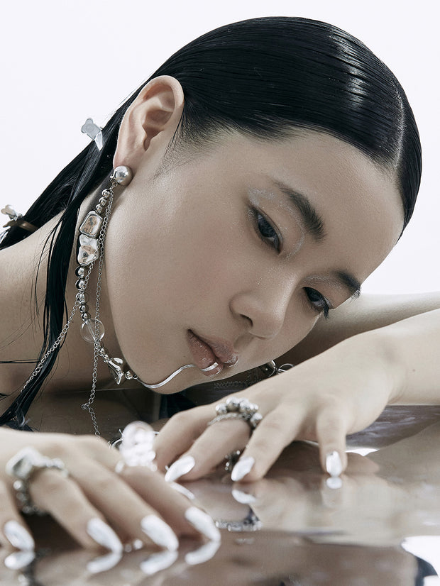 MUKTANK×DARKNESS女性イヤリングデザイン感気質アップアクセサリー