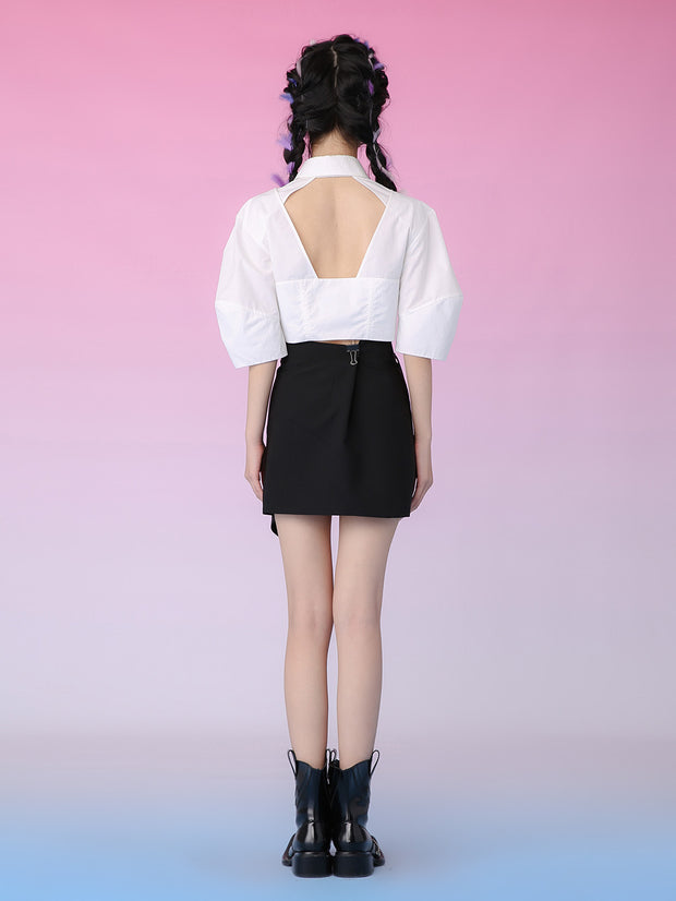 MUKZIN 新品無地魅力的ファッションシャツ-蝶の夢